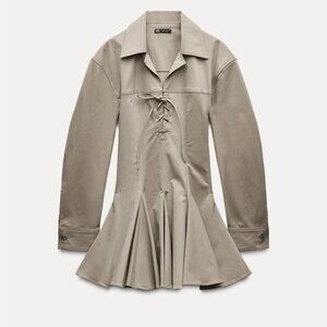 ZARA SHORT VOLUMINOUS SHIRT DRESS